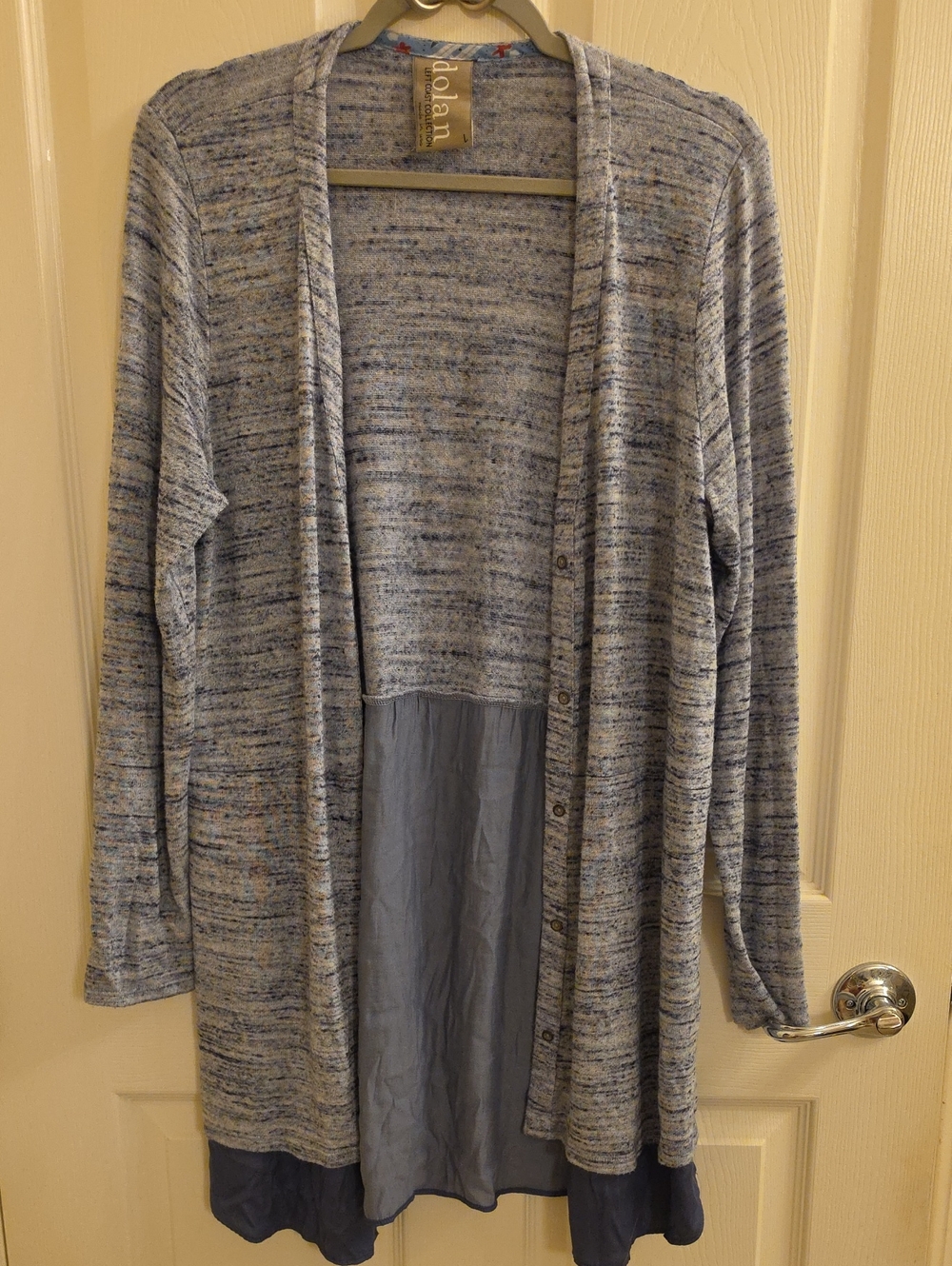 Anthropologie Dolan Light Blue Heather Open Cardigan Sweater
